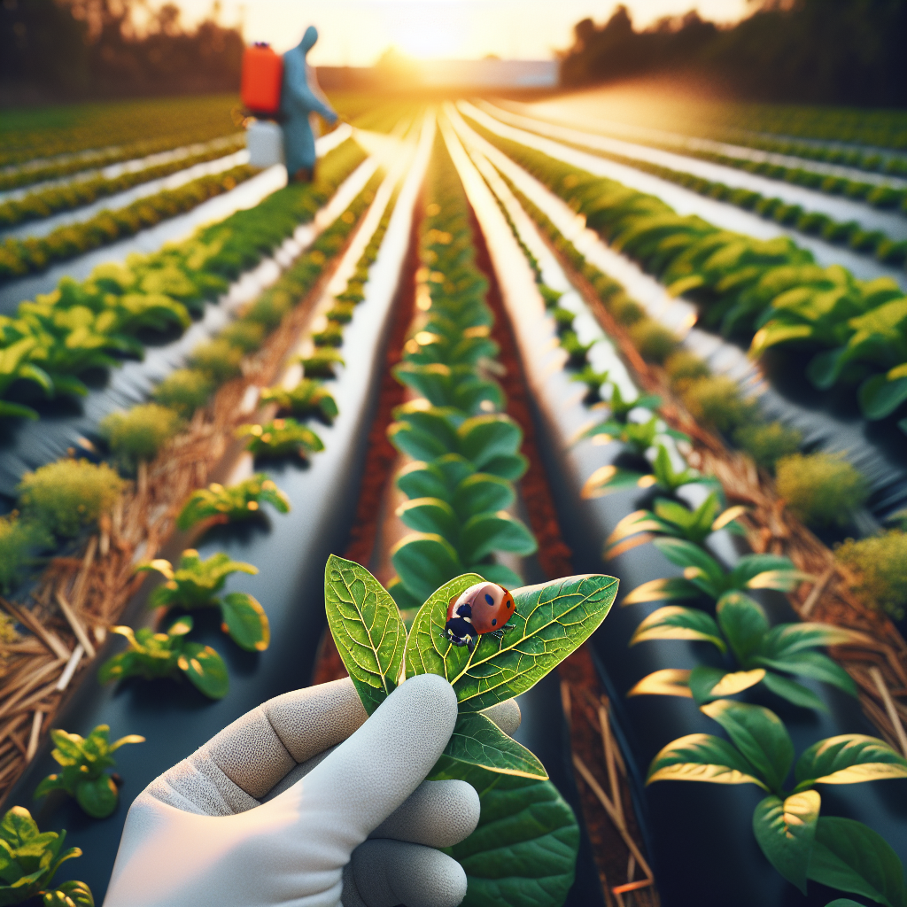 Integrated pest and weed control using biologicals, cultural practices, and selective spraying